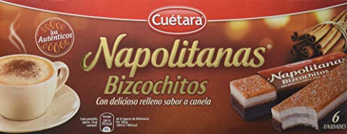 CUETARA Napolitanas bizcochitos con relleno sabor canela caja 6 uds