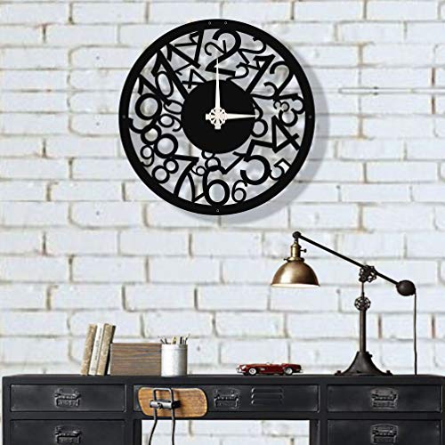 DEKADRON - Reloj de Pared de Metal con números – Metal Wall Art Works – Metal Wall Decor Home Office Decoración Moderno Industrial Silent Movimiento
