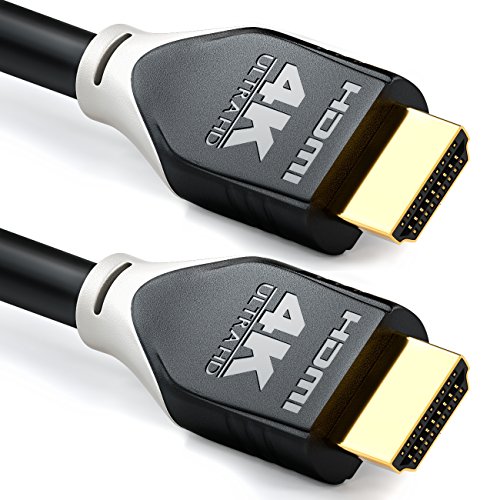 deleyCON 5m HDMI Cable 2.0 a/b - HDR 10+ UHD 2160p 4K@60Hz YUV 4:4:4 HDR HDCP 2.2 3D ARC Dolby Digital + Dolby Atmos - Negro Gris