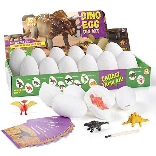 Diealles Shine Huevos de Dinosaurios, Huevos de Dinosaurio Excavacion Paquete de 12, Juguetes Educativos para Niños de 6+ Años Regalo de Niños Niñas Diealles Shine Huevos de Dinosaurios, Huevos de Dinosaurio Excavacion Paquete de 12, Juguetes Educativos para Niños de 6+ Años Regalo de Niños Niñas