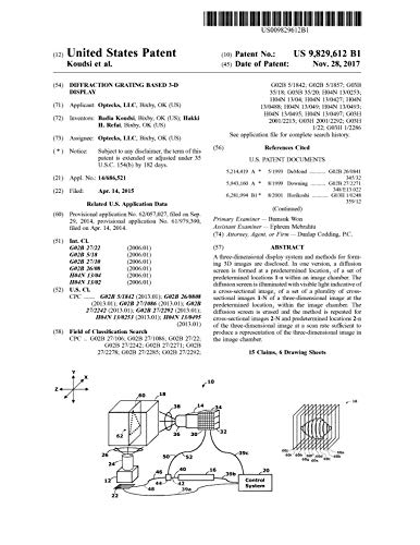 Diffraction grating based 3-D display: United States Patent 9829612 (English Edition)