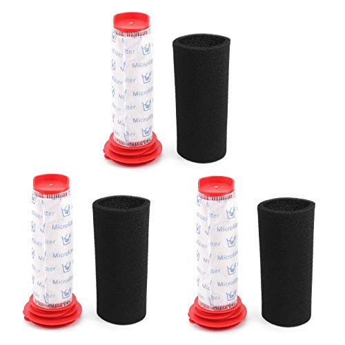 DingGreat Paquete de 3 filtros de palo principal lavables + inserto de espuma para aspiradora inalámbrica Bosch BCH6 754176 754175 Athlet