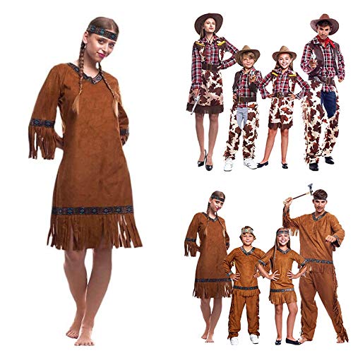 Disfraz Indio Mujer Adulto Indígena Americano【Tallas Adultos de S a L】[Talla M] Disfraz Carnaval Mujer Nacionalidades Disfraces Indios Americanos Cowboys del Oeste Desfiles Festivales