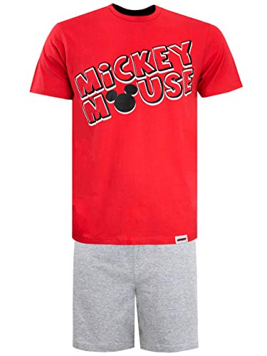 Disney Pijama para Hombre Mickey Mouse Rojo Size Large