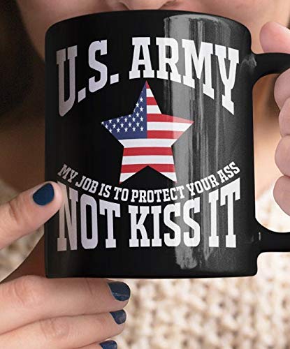 Divertida taza de café mañana, marina, ejército, fuerza aérea, guardacostas, azul marino, regalo de esposa del ejército, regalos militares, regalo de soldados, regalo patriótico, regalos de veteranos