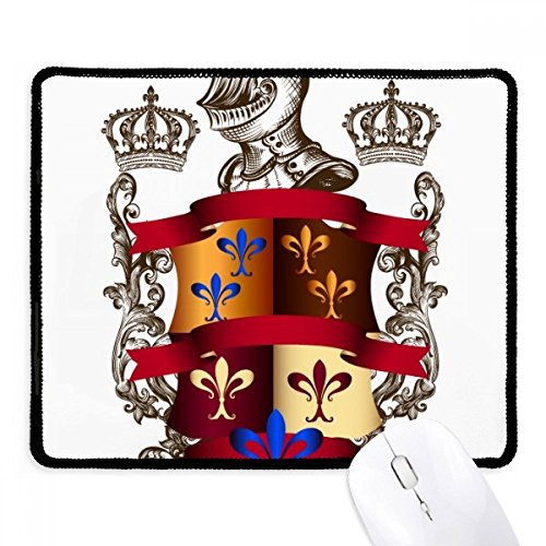 DIYthinker Emblema medieval armadura caballeros de Europa antideslizante Mousepad Juego de oficina Negro Titched Bordes regalo