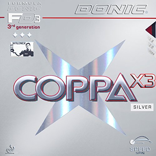 DONIC Coppa X3 Silver, TT-combinado, de nuevo, OVP, Ping Rojo rojo Talla:max.