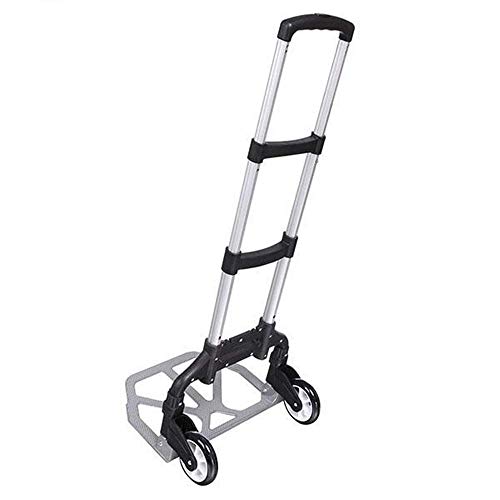 DSENIW QIDOFAN Carretilla Dolly telescópico Plegable de Equipaje portátil de Camiones carros, 150 Lbs Mano Carretilla Soportes, Ruedas de aleación de Aluminio Almacén, elástico Libre de Cuerdas