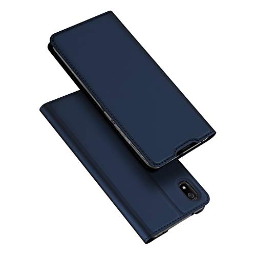 DUX DUCIS Funda Xiaomi Redmi 7A, PU Cuero Flip Folio Carcasa [Magnético] [Soporte Plegable] [Ranuras para Tarjetas] para Xiaomi Redmi 7A (Azul Marino)
