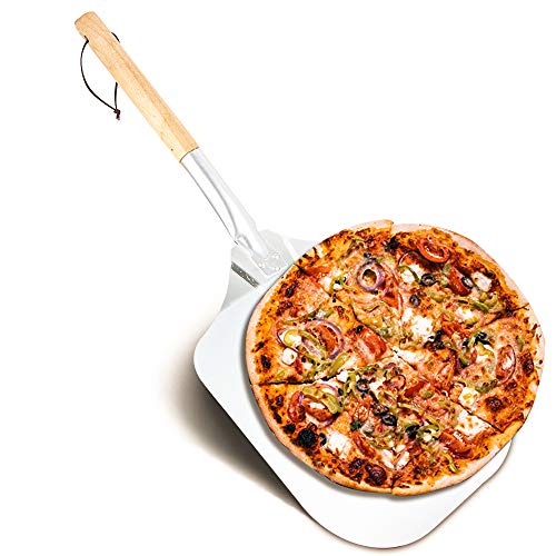 EKKONG Pala para Pizza, Palas para Pizzas Profesional, Pala de Aluminio para Pizza Desmontable, Mango Largo de Madera, Utilizado en el Horno, Pizza Horneada a Mano y Tostadas 66x30,5cm EKKONG Pala para Pizza, Palas para Pizzas Profesional, Pala de Aluminio para Pizza Desmontable, Mango Largo de Madera, Utilizado en el Horno, Pizza Horneada a Mano y Tostadas 66x30,5cm