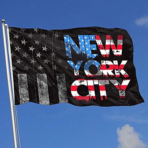 Elaine-Shop Banderas al Aire Libre Bandera de EE. UU. Gastada Nueva York Bandera de 4 * 6 pies para decoración del hogar Aficionado al Deporte Fútbol Baloncesto Béisbol Hockey