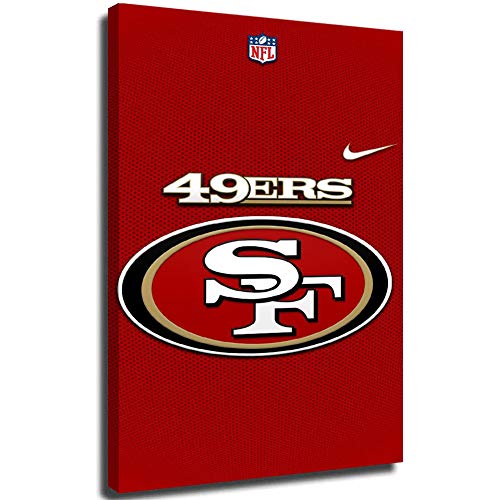 Elliot Dorothy San Francisco 49ers Die Hard Fan Football Sport Sign Home Décor Wall Art Painting Canvas for Living Room, Bedroom Decorative Artwork 18"x24", Stretched and Ready to Hang