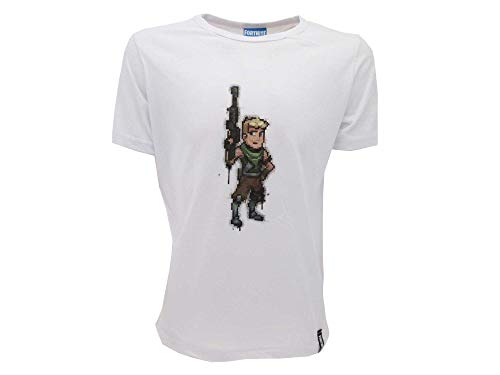 Epic Games Camiseta original de Fortnite para niño, de piel con inicial, de color blanco blanco 9-10 Años