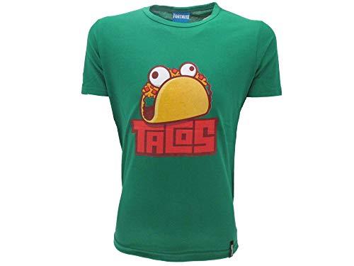 Epic Games Camiseta original Fortnite para niño Tacos - Camiseta verde Verde 12-13 Años