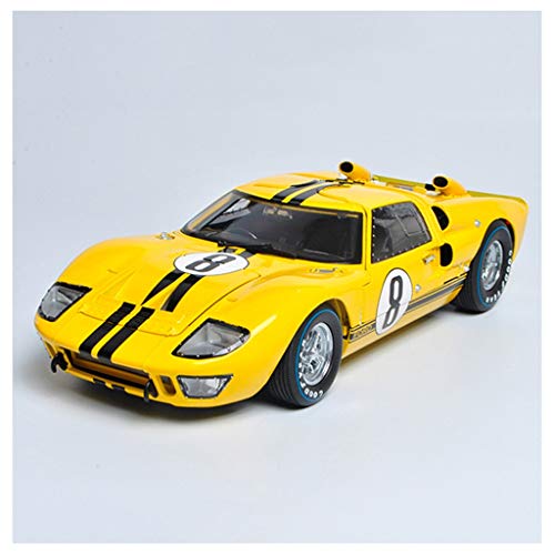 Escala 1: 18 de fundición a presión Modelo de Coche/Compatible con 1966 Ford GT40 MKIV/aleación Modelo de simulación Racing Colección Exposición Regalo Modelo de Coche