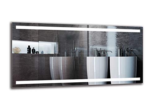 Espejo LED Premium - Dimensiones del Espejo 120x60 cm - Espejo de baño con iluminación LED - Espejo de Pared - Espejo de luz - Espejo con iluminación - ARTTOR M1ZP-30-120x60 - Blanco frío 6500K Espejo LED Premium - Dimensiones del Espejo 120x60 cm - Espejo de baño con iluminación LED - Espejo de Pared - Espejo de luz - Espejo con iluminación - ARTTOR M1ZP-30-120x60 - Blanco frío 6500K