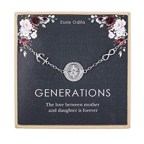 Essie Odila Pulsera para Mujer en Plata de ley 925 Brújula Grabada Direcciones Regalo para Mujer Essie Odila Pulsera para Mujer en Plata de ley 925 Brújula Grabada Direcciones Regalo para Mujer