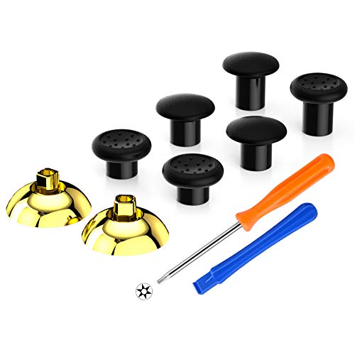 eXtremeRate ThumbsGear Joysticks Ajustable para Mando Xbox Series X S/Xbox One Elite/Xbox One/One S/X Joystick Ergonómico con Grip Convexo Cóncavo de 3 Alturas Thumbsticks para Mando Xbox-Dorado Cromo eXtremeRate ThumbsGear Joysticks Ajustable para Mando Xbox Series X S/Xbox One Elite/Xbox One/One S/X Joystick Ergonómico con Grip Convexo Cóncavo de 3 Alturas Thumbsticks para Mando Xbox-Dorado Cromo