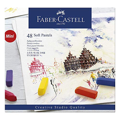 Faber-Castell 128248 - Estuche de cartón con 48 tizas pastel, mini, multicolor