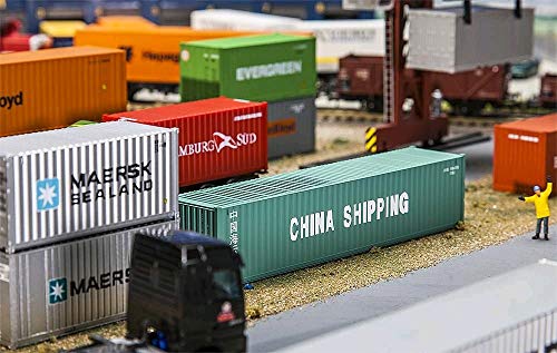 Faller FA 180844 – 40 Container China Shipping, Accesorios para el diseño de ferrocarril, Modelo