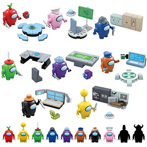 Fangteke Among Us Juguetes de Bloques de Construcción Lindas Figuras de Juegos Muñecas Bloques de Construcción Colección de Juguetes de Ensamblaje de Rompecabezas Regalo para Niños