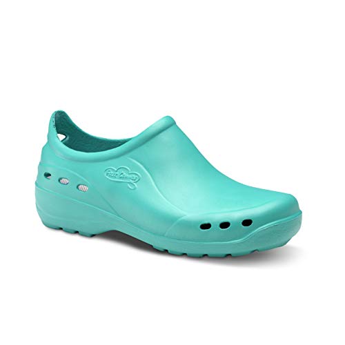 Feliz Caminar - Flotantes Shoes, Zapato Sanitario, Verde, 39 EU