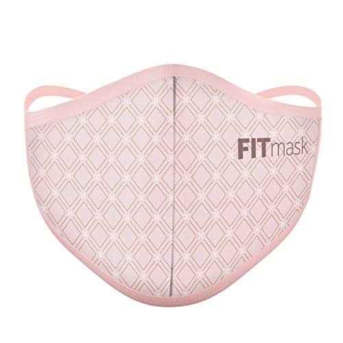 FITmask Mascarilla Pro Reutilizable Lavable Certificada Tejido Hidrófugo Made in Spain Geometric Pink - Niño Cabecera