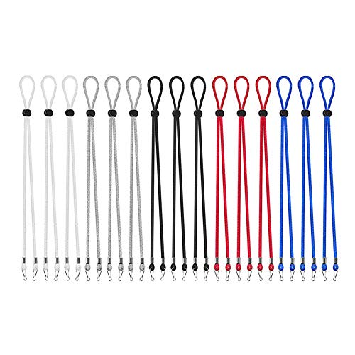 Flysee 15 Piezas Cordón de Longitud Ajustable Cadena Titular Correa de Cordón con Cierre de Seguridad para Mujeres Hombres Niños Adultos (Negro, Blanco, Gris, Rojo, Azul) Flysee 15 Piezas Cordón de Longitud Ajustable Cadena Titular Correa de Cordón con Cierre de Seguridad para Mujeres Hombres Niños Adultos (Negro, Blanco, Gris, Rojo, Azul)