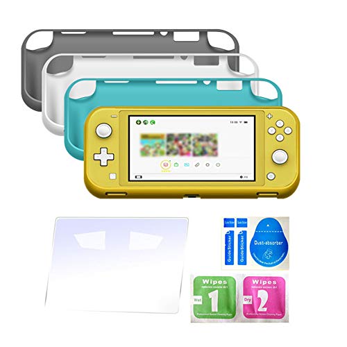 Flytise Matte Soft TPU Shell Protection Case Reemplazo para Nintendo Switch Lite Funda Accesorios de Piel con 4 Ranuras para Tarjetas de Juego