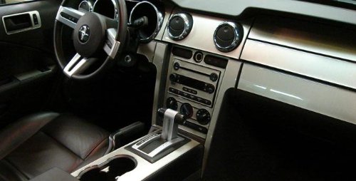 Ford Mustang Coupe 2 Puertas Interiores de Aluminio de Plata Dash Juego de Acabados Set 2005 2006 2007 2008 2009