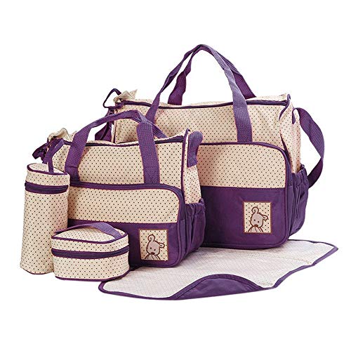 FREESOO Set 5 kits Bolsa de Mama para Bebe Biberon Cambiador de Pañales Bolsa Hospital Maternidad Bolso de Pañales Bebé para Viaje Carro Carrito Biberón Colchoneta Comida Multifunción Gran Capacidad FREESOO Set 5 kits Bolsa de Mama para Bebe Biberon Cambiador de Pañales Bolsa Hospital Maternidad Bolso de Pañales Bebé para Viaje Carro Carrito Biberón Colchoneta Comida Multifunción Gran Capacidad