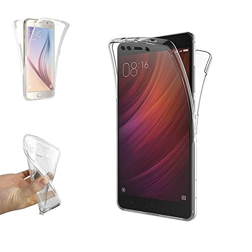 Funda Carcasa Gel Transparente Doble 360º para XIAOMI REDMI 5 Plus / 5+, Ultra Fina 0,33mm, Silicona TPU de Alta Resistencia y Flexibilidad