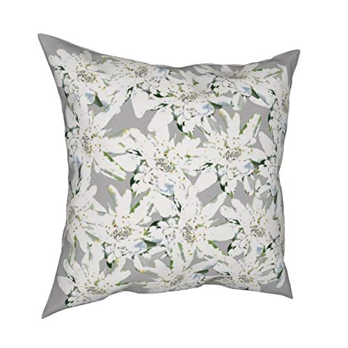 Funda de cojín moderna Edelweiss con diseño de flores alpinas suizas, decoración diaria, funda de cojín con cremallera, funda de almohada lumbar para regalo, hogar, sofá, cama, coche, 45,72 x 45,72 cm Funda de cojín moderna Edelweiss con diseño de flores alpinas suizas, decoración diaria, funda de cojín con cremallera, funda de almohada lumbar para regalo, hogar, sofá, cama, coche, 45,72 x 45,72 cm