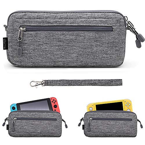 Funda ligera para Nintendo Switch o Nintendo Switch Lite - Sisma Estuche de transporte para guardar 5 juegos - color gris