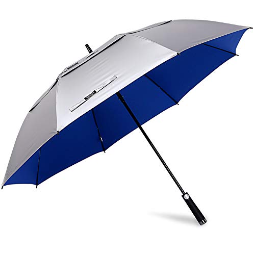G4Free 62/68 Inch Protección UV Golf Umbrella Auto Open Vented Double Canopy Extra Large Windproof Umbrella Oversize Sun Umbrellas