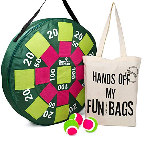 Garden Games Juego de Tablero de Dardos Inflable con 3 Pelotas - Juego de Puntería al Aire Libre en una Bolsa de Algodón Grueso Garden Games Juego de Tablero de Dardos Inflable con 3 Pelotas - Juego de Puntería al Aire Libre en una Bolsa de Algodón Grueso