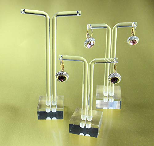 Gather together Acrylic Clear Earrings Display Stand Earrings Display Holder T Shape Drop Earrings Display Stand