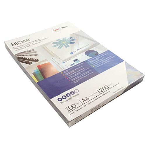 GBC CE012080E - Paquete de 100 cubiertas de encuadernación, transparente