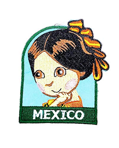 Gemelolandia | Parche Termoadhesivo Muñeca mexicana 6x5,5 cm | Muy Adherentes | Patch Stickers Para Decorar Tu Ropa | Fáciles de Poner
