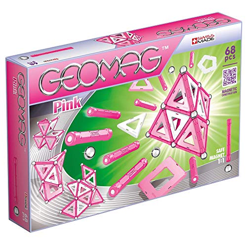 Geomag Pink Construcciones magnéticas y juegos educativos, 68 Piezas (342), Multicolor