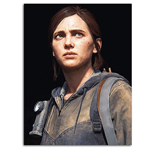 Ghychk The Last of Us Part II - Lienzo decorativo (40,6 x 60,9 cm), diseño de juegos de aventura de Ellie y Joel, sin marco, listo para colgar