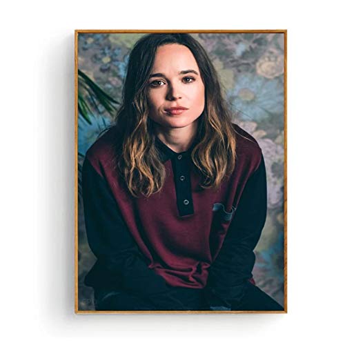 Gigoo Carteles de Ellen Page e impresión de imágenes artísticas de Pared Pintura decoración del hogar imágenes para la decoración del Dormitorio de la Sala de Estar 50x70cm sin Marco