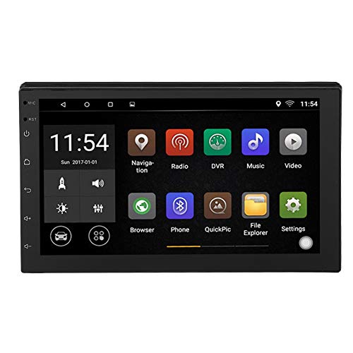 Goshyda 7"Dual DIN Car Stereo MP5 Player para Android 8.1 7" WiFi Doble 2 DIN Car Radio Stereo Multimedia Reproductor Bluetooth Antena GPS 1 + 16G para Android