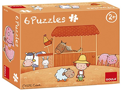Goula-La Granja de Carla Conjunto de Puzzles, Multicolor (53434)