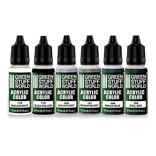 Green Stuff Set Pintura Metal no Metal Plata y Acero / Paint Set Metal no Metal Plata y Acero (Box x6) Green Stuff Set Pintura Metal no Metal Plata y Acero / Paint Set Metal no Metal Plata y Acero (Box x6)