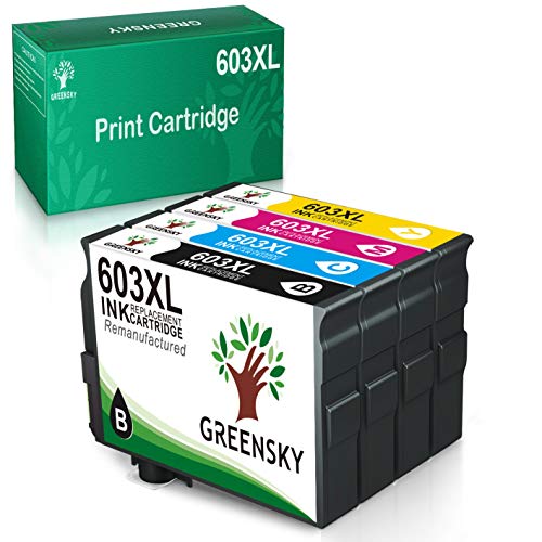 GREENSKY Cartucho de Tinta Compatible para Epson 603 603XL para Epson Expression Home XP-2100 XP-2105 XP-4105 XP-4100 XP-3105 XP-3100 Workforce WF-2850DWF WF-2835DWF WF-2830DWF WF-2810DWF GREENSKY Cartucho de Tinta Compatible para Epson 603 603XL para Epson Expression Home XP-2100 XP-2105 XP-4105 XP-4100 XP-3105 XP-3100 Workforce WF-2850DWF WF-2835DWF WF-2830DWF WF-2810DWF