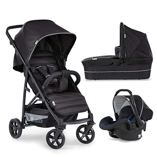 Hauck Rapid 4 Plus Trio Set - 3 en 1 carrito de bebe, Grupo 0+ adaptable a isofix, capazo, respaldo reclinable, de 0 meses a 25kg, manillar ajustable en altura, plegado fácil, negro (caviar/black) Hauck Rapid 4 Plus Trio Set - 3 en 1 carrito de bebe, Grupo 0+ adaptable a isofix, capazo, respaldo reclinable, de 0 meses a 25kg, manillar ajustable en altura, plegado fácil, negro (caviar/black)