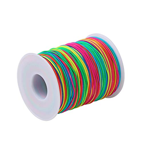 Healifty Cordón de cuerda elástica de 100 m cuerda de hilo de cordón de cordón elástico colorido para hacer joyas de bricolaje pulsera de cuentas