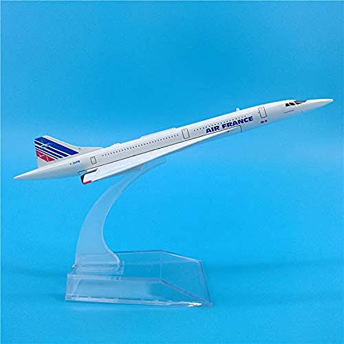 HNJing Regalo 14Cm Air France Airlines Modelo de avión Metal Concorde francés Modelo de aviación Airway Modelo de avión Escala Adultos Juguete Regalo 1: 400