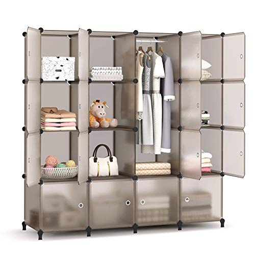 HOMIDEC Armarios Dormitorio, Armario Ropero Armarios Baratos Vestidores Armarios Abiertos, para Dormitorio o Habitacion, 142 x 146 x 35cm HOMIDEC Armarios Dormitorio, Armario Ropero Armarios Baratos Vestidores Armarios Abiertos, para Dormitorio o Habitacion, 142 x 146 x 35cm